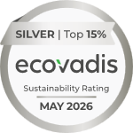 Label Ecovadis - mai 2026 - top 15% des entreprises évaluées sur des critères RSE