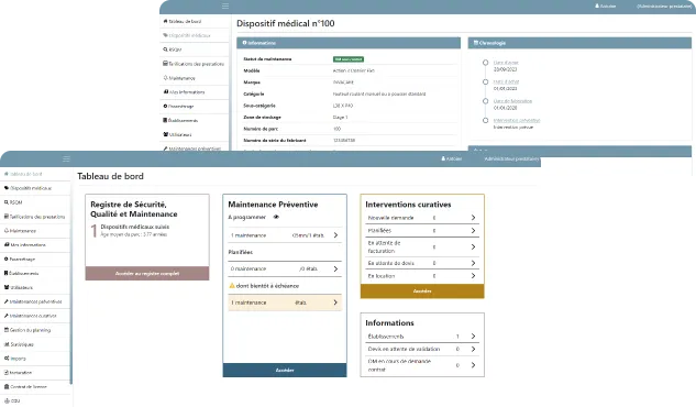 Plateforme de gestion des opérations de maintenance sur des dispositifs médicaux